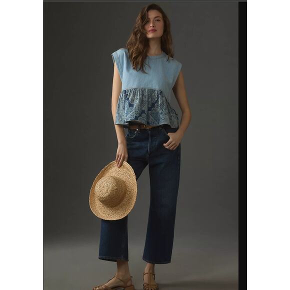 Anthropologie Pilcro Sleeveless Twofer Top - New XL - Picture 4 of 5